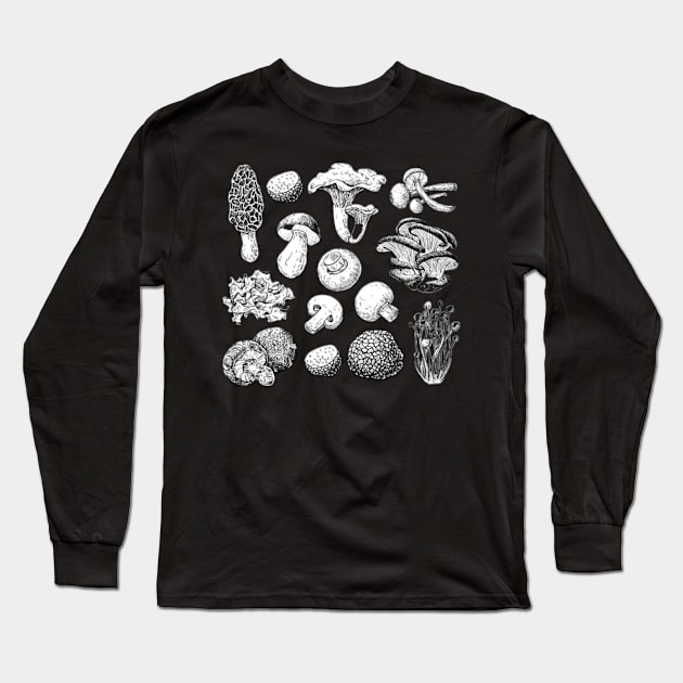 Mushroom Long Sleeve T-Shirt by OtterBrook
